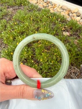 Green Burma Jade Bangle